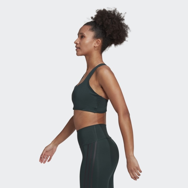 Adidas Powerimpact Training Sujetador De Sujeción Media Verde