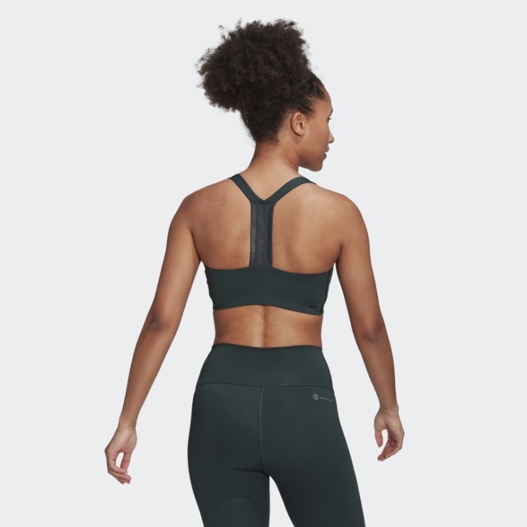 Adidas Powerimpact Training Sujetador De Sujeción Media Verde