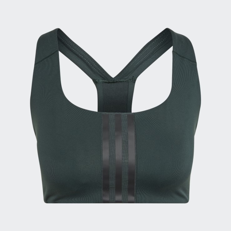 Adidas Powerimpact Training Sujetador De Sujeción Media Verde