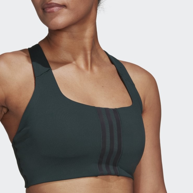 Adidas Powerimpact Training Sujetador De Sujeción Media Verde