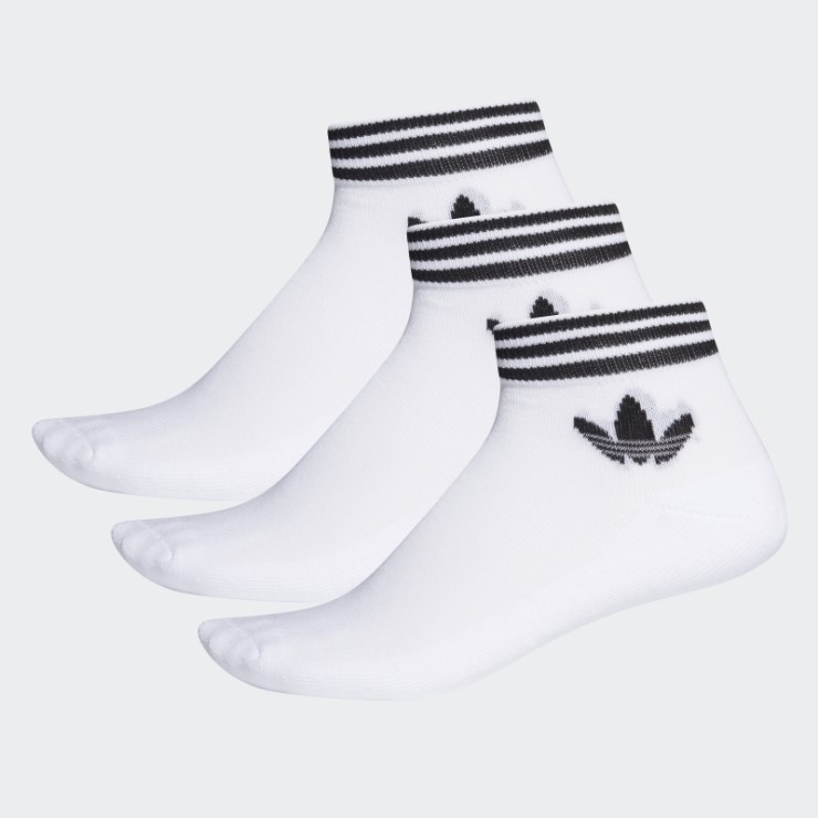 Calcetines Tobilleros Trefoil - 3 Pares Blanco Adidas