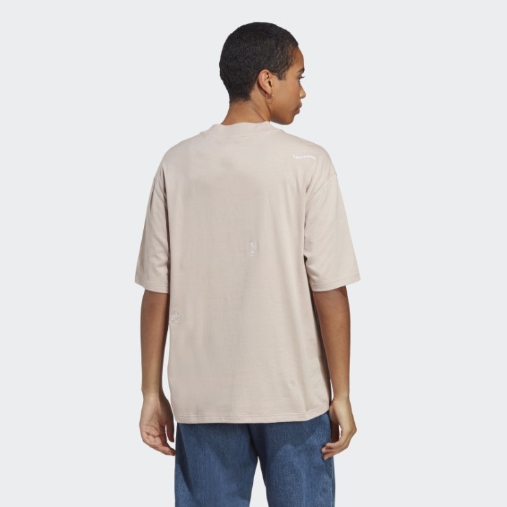 Camiseta Boyfriend Con Gráficos Inspirados En Cristales Curativos Adidas Taupe