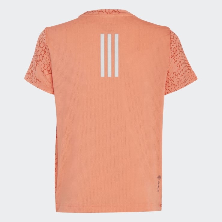 Camiseta Adidas Coral Aeroready Con Estampado Integral De 3 Rayas