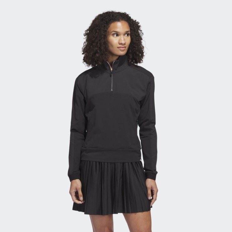 Jersey De Golf Negro Con Cremallera De 1/4 Adidas Ultimate365 Tour