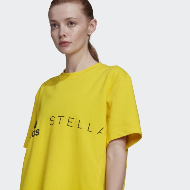 Camiseta Amarilla Con Logo De Adidas By Stella Mccartney Caliente