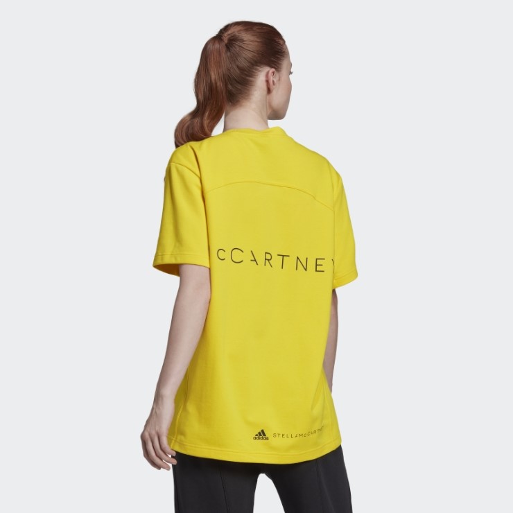 Camiseta Amarilla Con Logo De Adidas By Stella Mccartney Caliente