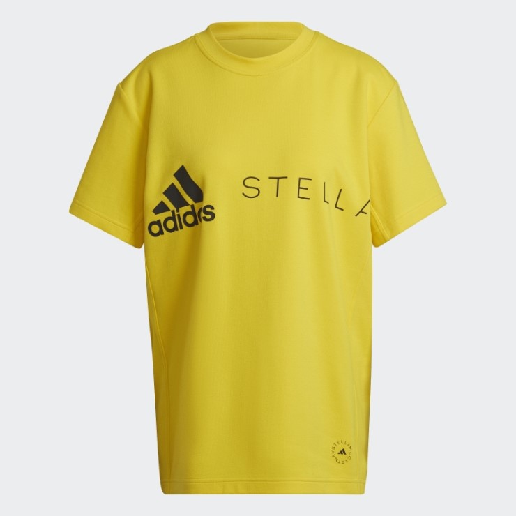 Camiseta Amarilla Con Logo De Adidas By Stella Mccartney Caliente
