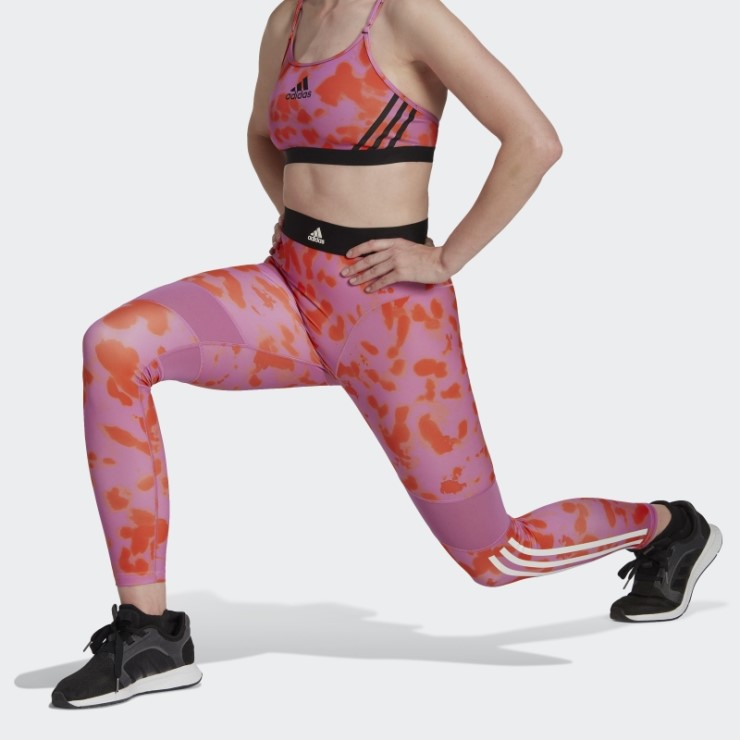 Adidas Hyperglam Printed 7/8 Leggings Naranja Moda