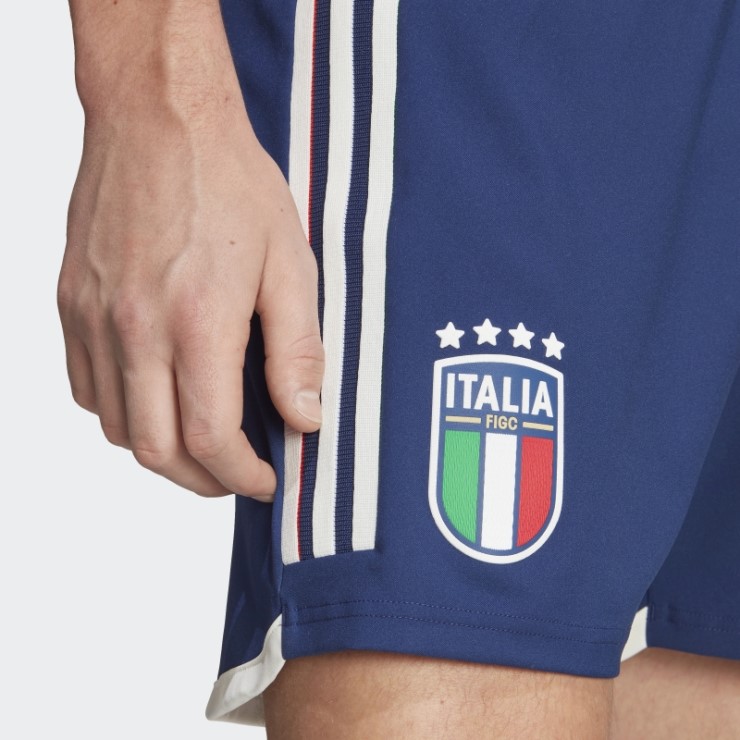 Adidas Pantalón Corto Azul Oscuro Italia 23 Primera Equipación Autentico