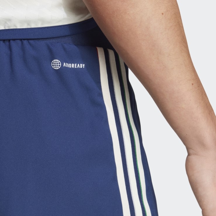 Adidas Pantalón Corto Azul Oscuro Italia 23 Primera Equipación Autentico