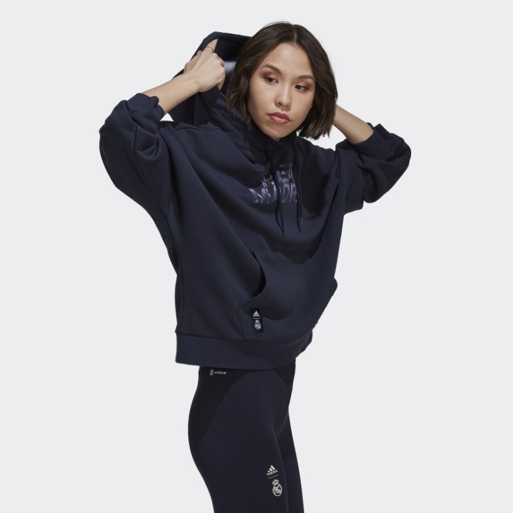 Sudadera Con Capucha Adidas Real Madrid Azul Marino Noche