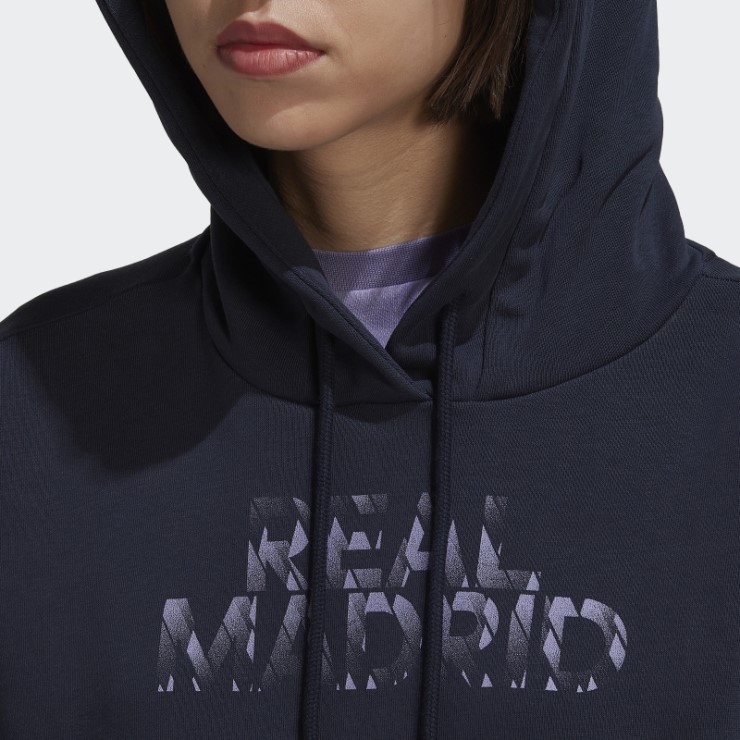 Sudadera Con Capucha Adidas Real Madrid Azul Marino Noche