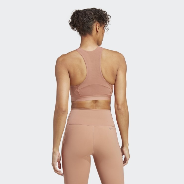 Sujetador De Entrenamiento De Sujeción Media Adidas Powerimpact Luxe Arcilla
