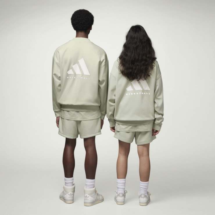 Verde Adidas Basketball Crew Sudadera Moda