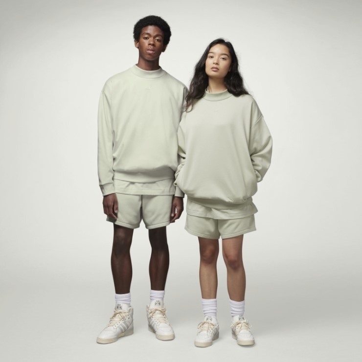 Sudadera Verde Adidas Basketball Crew Caliente