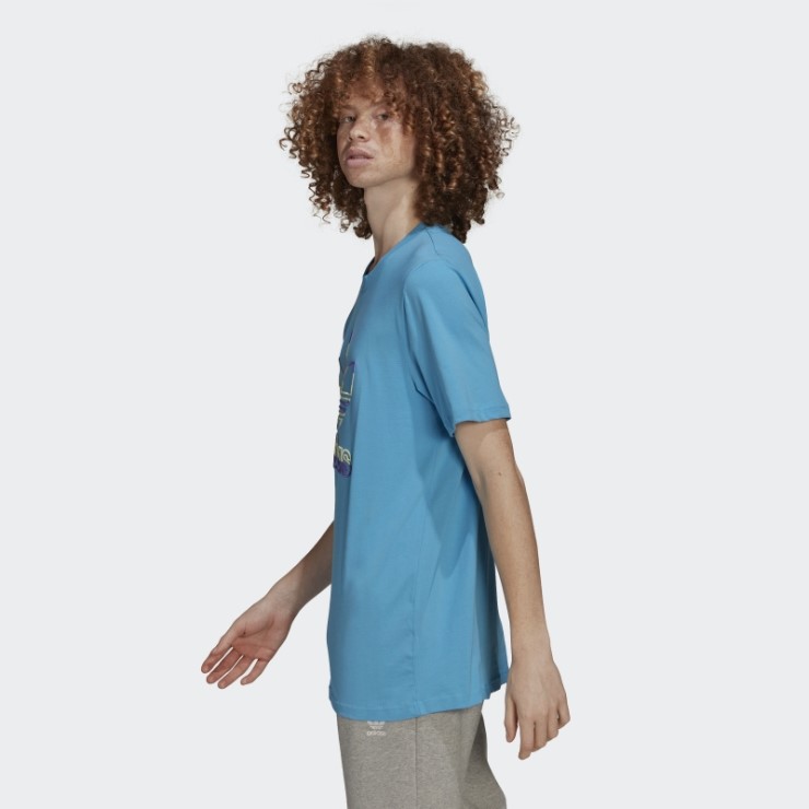 Camiseta Adidas Trefoil App Sky Rush