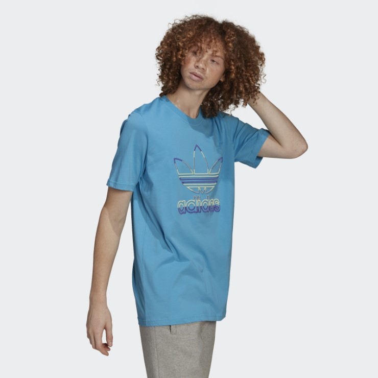 Camiseta Adidas Trefoil App Sky Rush