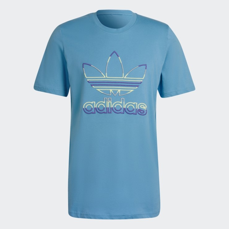 Camiseta Adidas Trefoil App Sky Rush