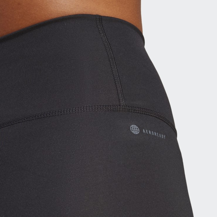 Negro Leggins 3/4 De Cintura Alta Con Bolsillo Oculto De Optime Adidas