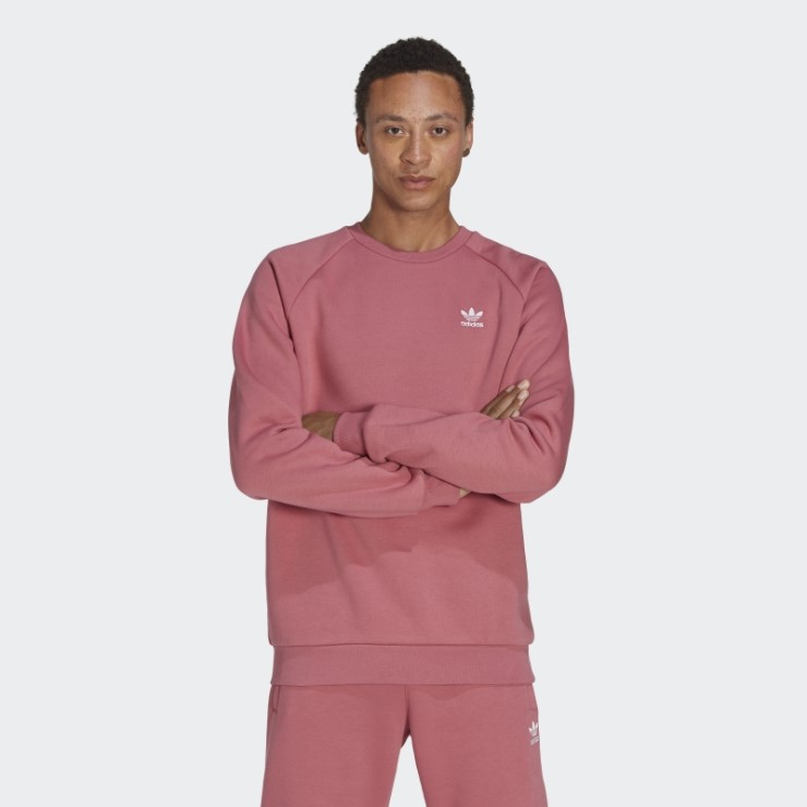 Sudadera Rosa Con Cuello Redondo Adidas Trefoil Essentials