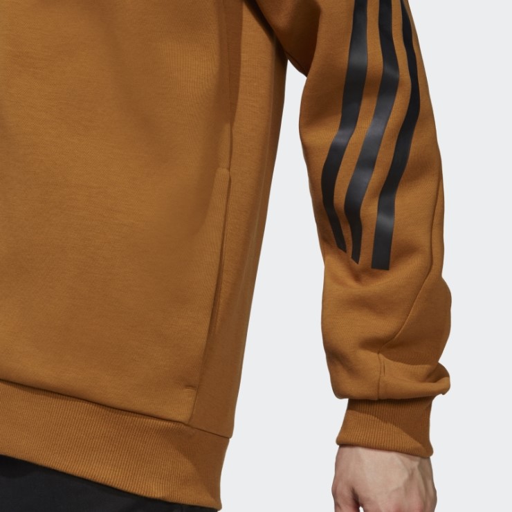 Sudadera Con Capucha Y Cremallera Completa De 3 Rayas De Iconos De Futuro De Bronce Adidas