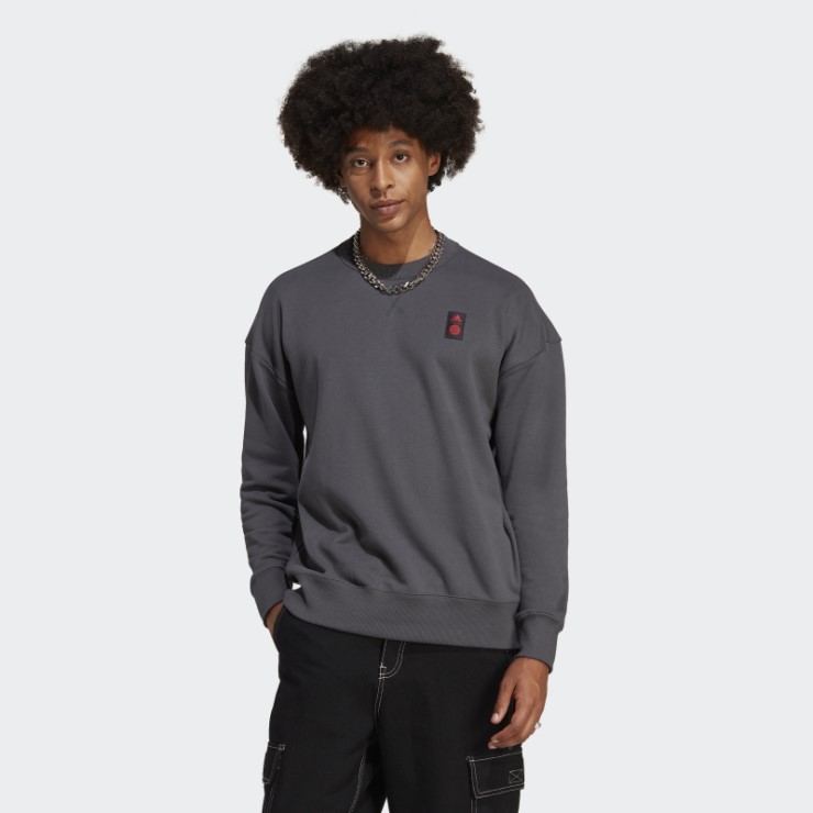 Sudadera Gris Adidas Fc Bayern Lifestyler Crew