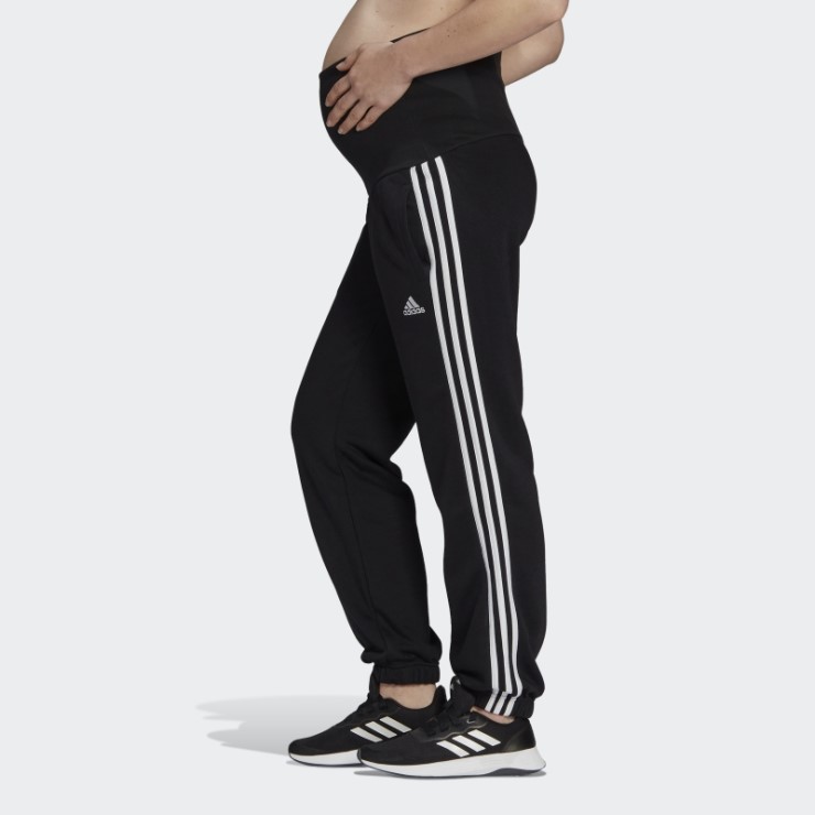 Pantalones De Algodón Con 3 Rayas Essentials (maternidad) Negro Adidas