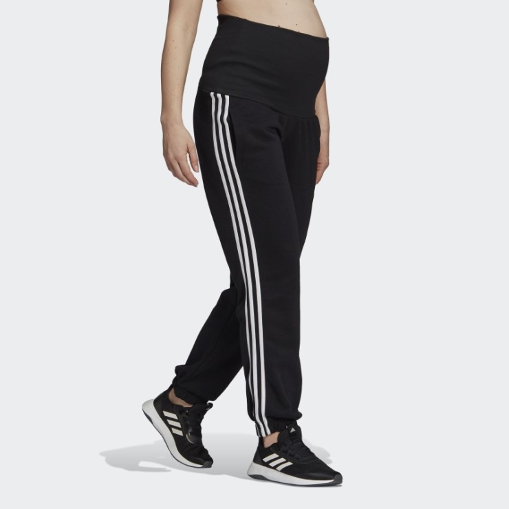 Pantalones De Algodón Con 3 Rayas Essentials (maternidad) Negro Adidas