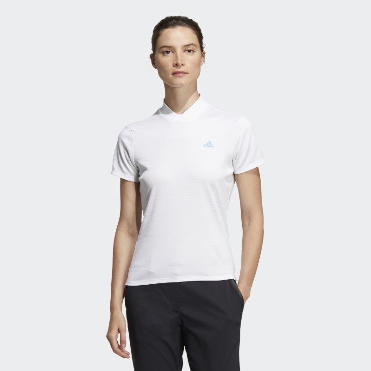 Camiseta Blanca Con Cuello De Costilla Hecha Para Ser Rehecha Adidas Caliente