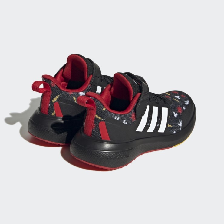 Negro Adidas X Disney Fortarun 2.0 Mickey Cloudfoam Elastic Lace Top Strap Zapatos Caliente
