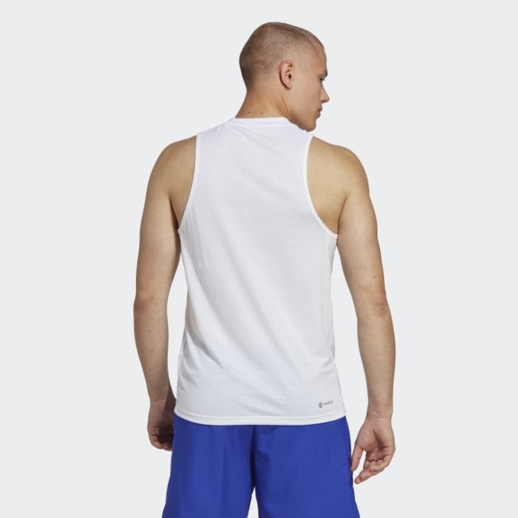 Adidas Camiseta Blanca De Entrenamiento Essentials Feelready