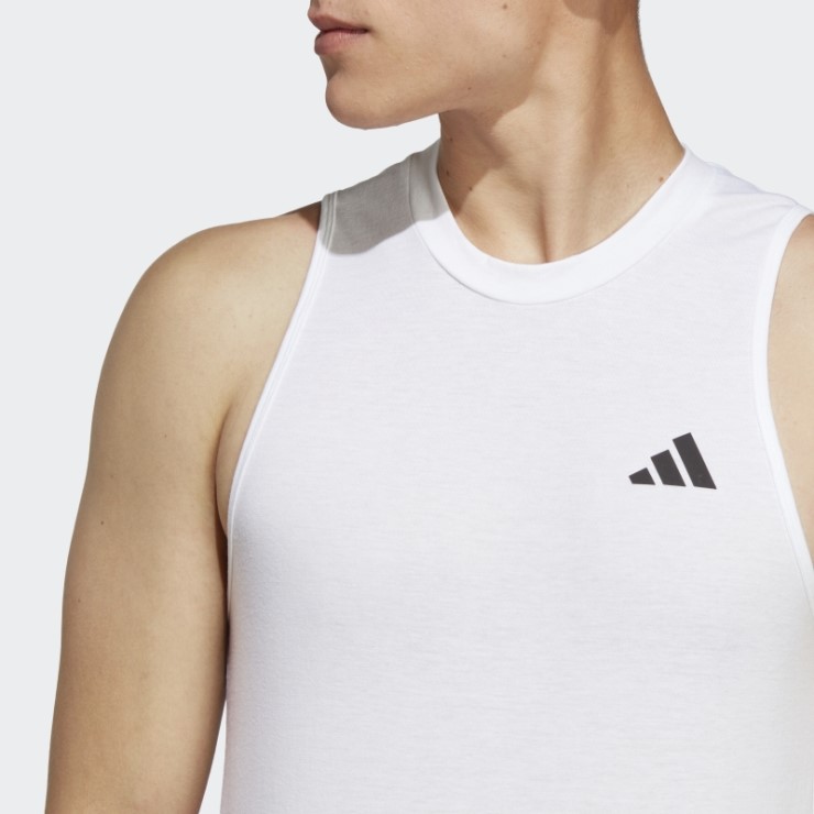 Adidas Camiseta Blanca De Entrenamiento Essentials Feelready