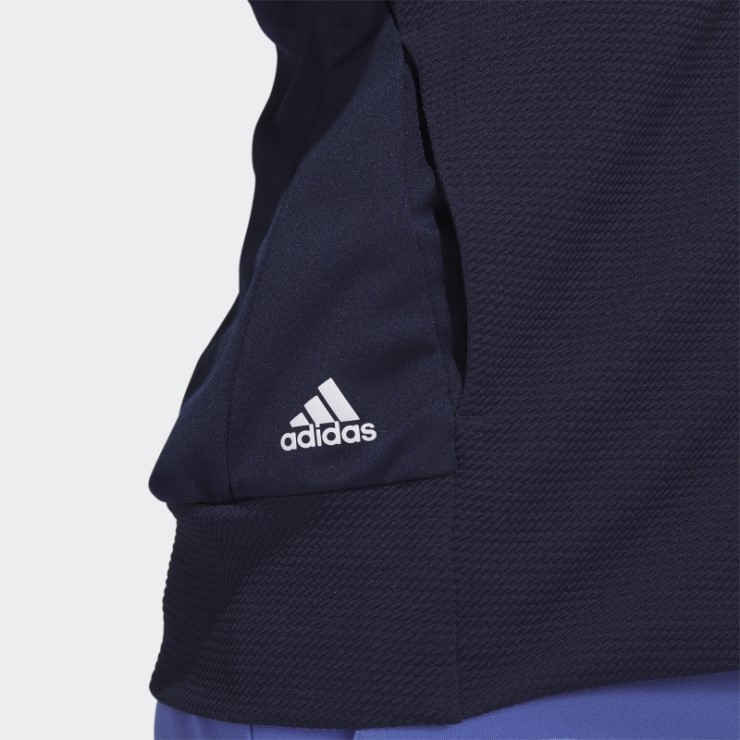 Chaqueta Texturizada Con Cremallera Completa Azul Marino Adidas