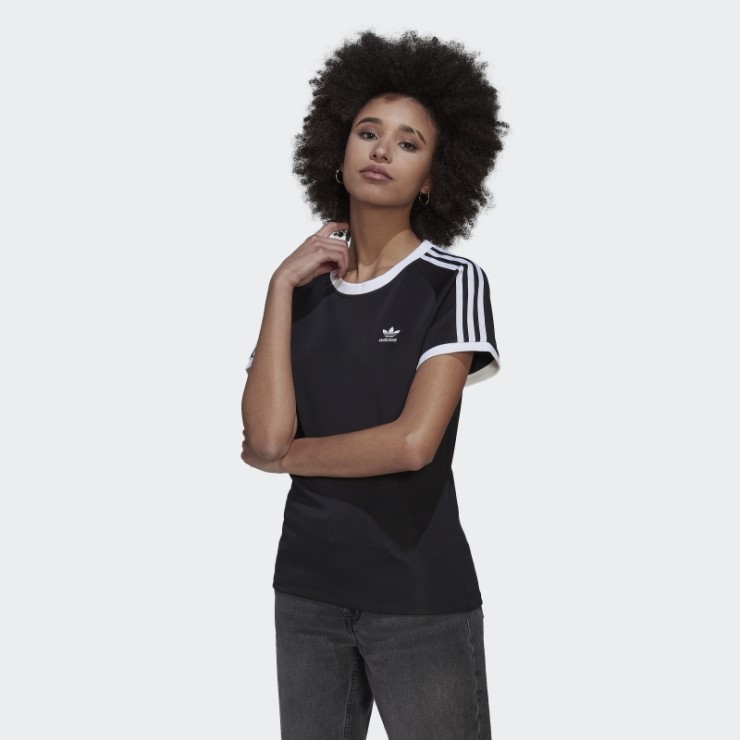 Adidas Adicolor Classics Slim 3-stripes Camiseta Negra
