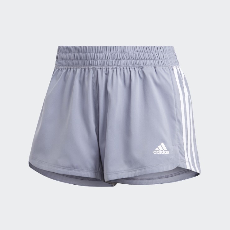 Adidas Pacer 3-stripes Woven Shorts Plateado Violeta