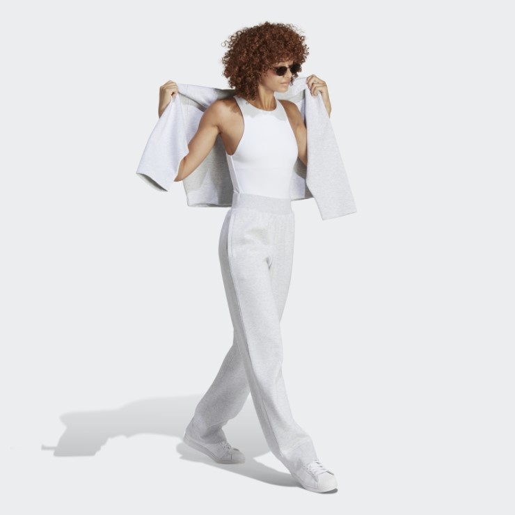 Pantalón Gris Claro Jaspeado Premium Essentials Adidas