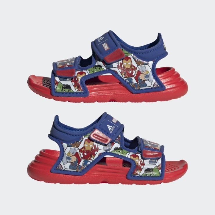 Adidas X Marvel Altaswim Super Hero Aventuras Sandalias Moda Rojo