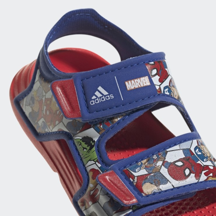 Adidas X Marvel Altaswim Super Hero Aventuras Sandalias Moda Rojo
