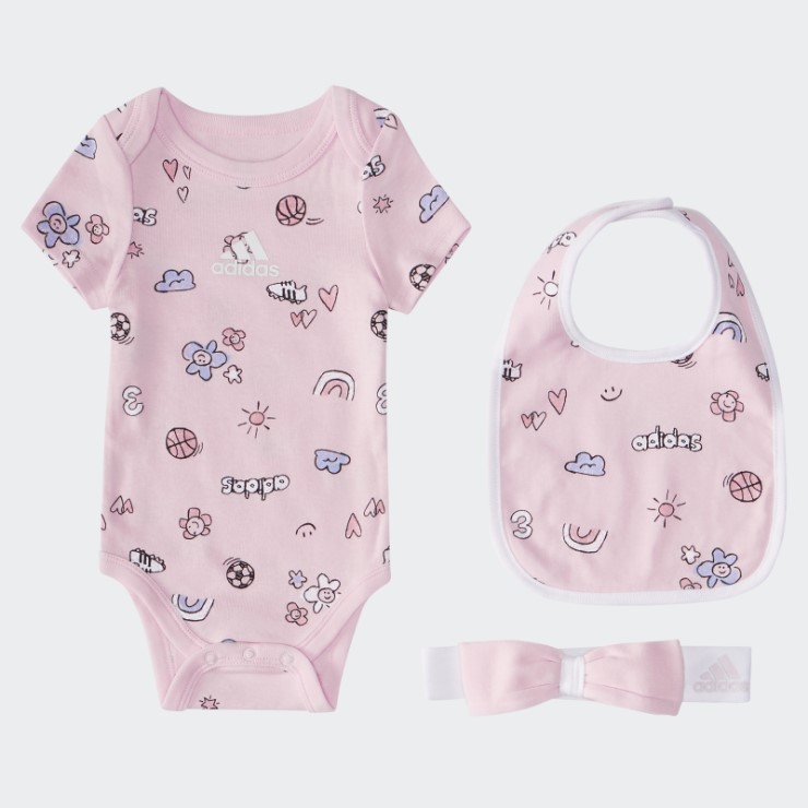 Conjunto De Body Adidas Rosa