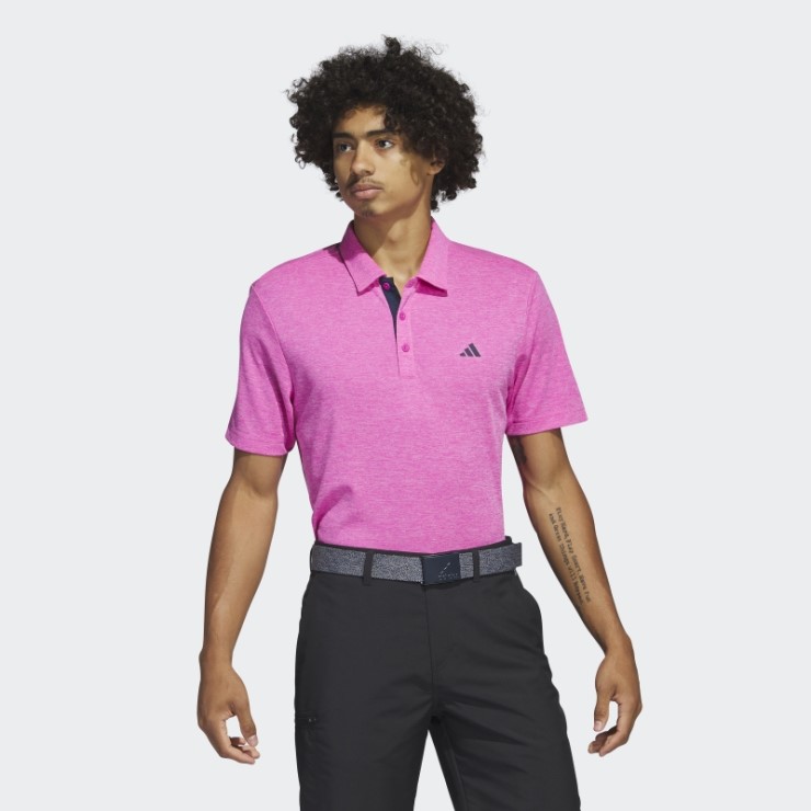 Polo Fucsia Mel Drive Jaspeado Adidas