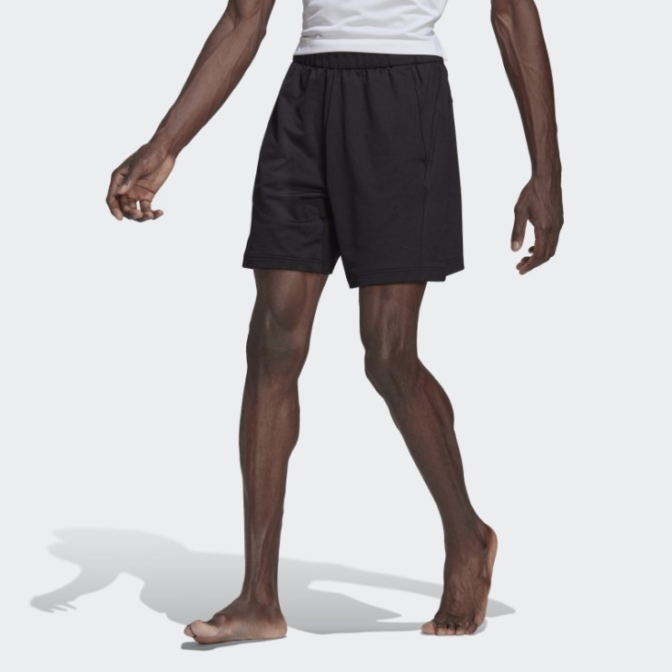 Pantalones Cortos De Entrenamiento De Yoga Negro Adidas Moda