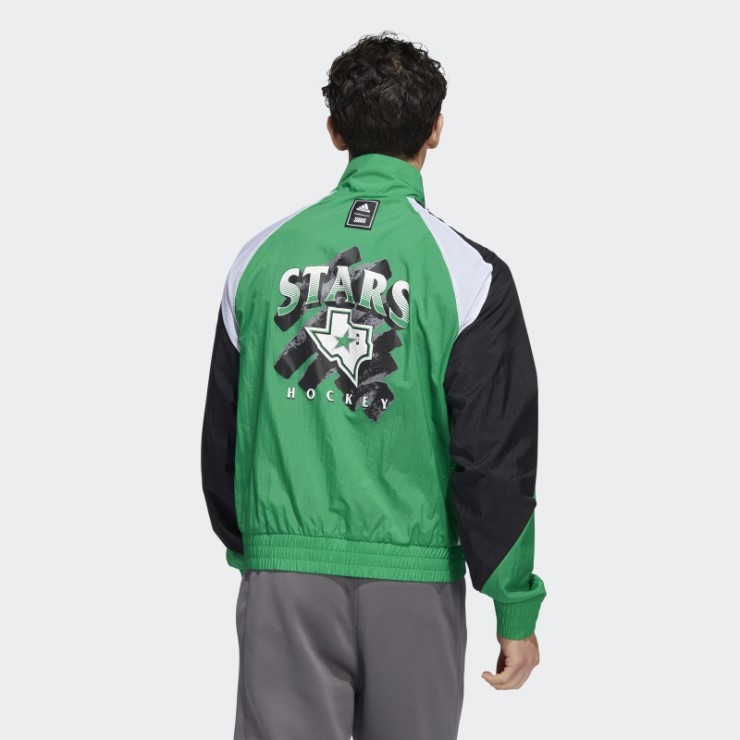 Adidas Chaqueta Retro Verde Medio Con Estrellas Invertidas