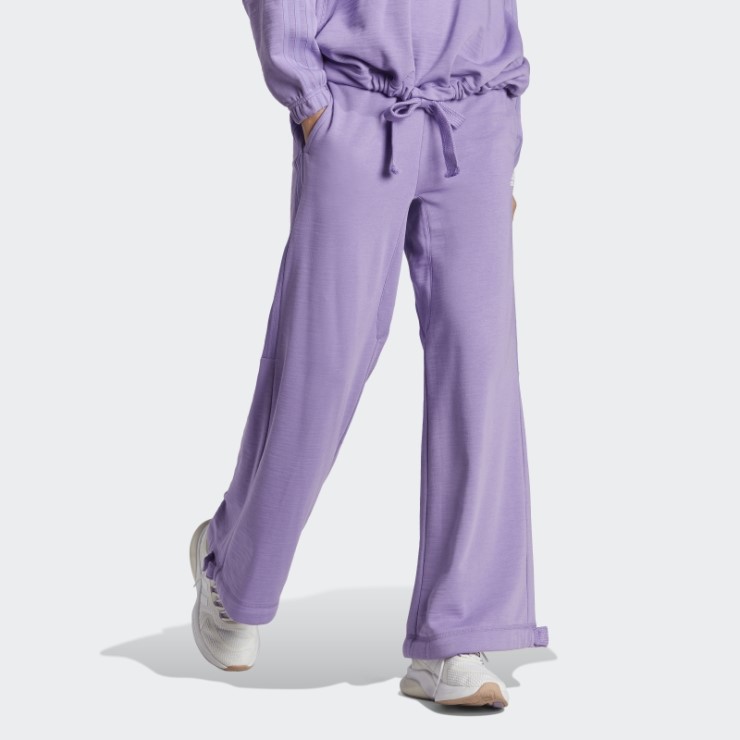Pantalones De Baile Versatiles De Punto Violeta Adidas