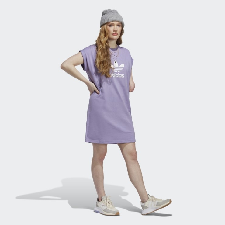 Vestido Adidas Lila Adicolor Classics Trefoil