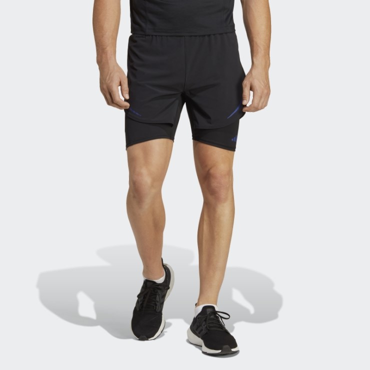 Pantalones Cortos De Entrenamiento Heat.rdy Hiit 2 En 1 Adidas Negro