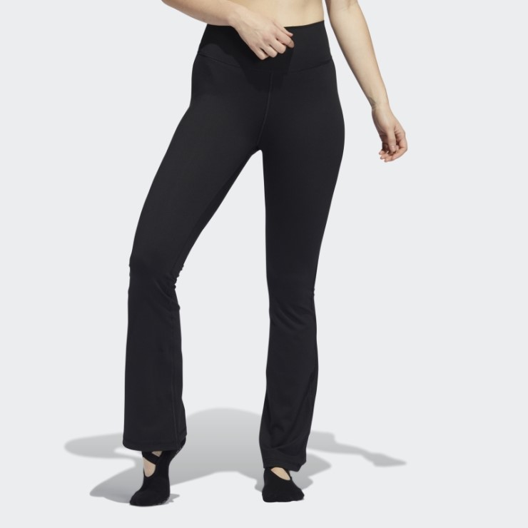 Negro Adidas Yoga Studio Acampanado Leggings Moda