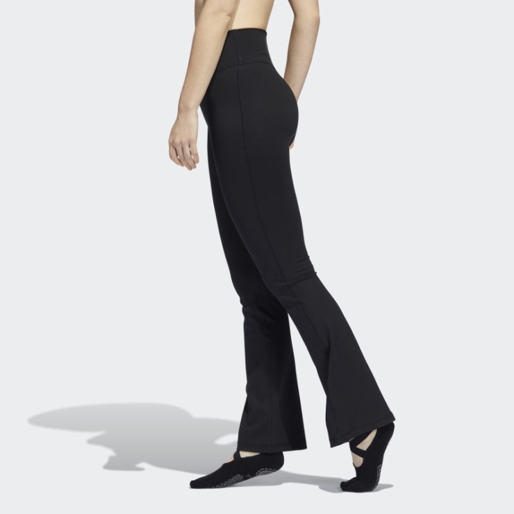 Negro Adidas Yoga Studio Acampanado Leggings Moda