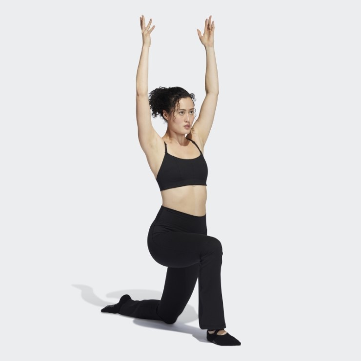 Negro Adidas Yoga Studio Acampanado Leggings Moda