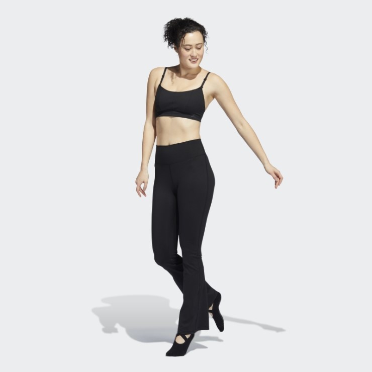 Negro Adidas Yoga Studio Acampanado Leggings Moda