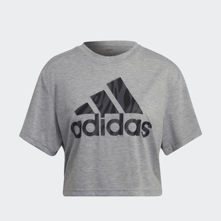 Camiseta Gris Medio Aeroready Diseñada Para Moverse Con Estampado De Tigre Adidas